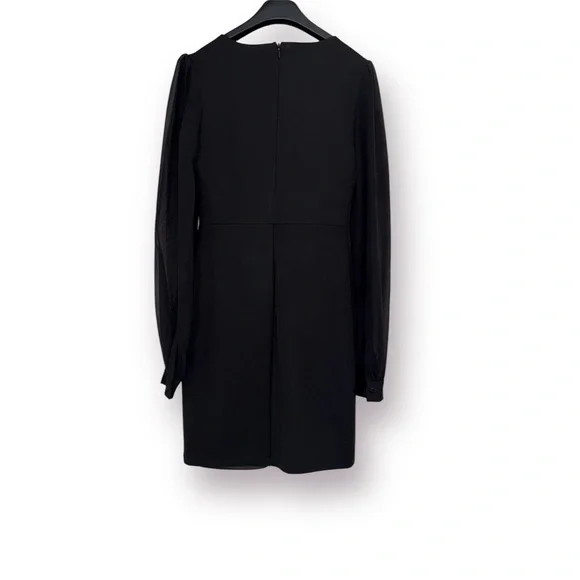 Lulu’s Long Sheer Sleeves Black Dress - Picture 5 of 9